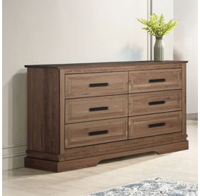 Coventry Hall Pecan 6 Drawers Dresser