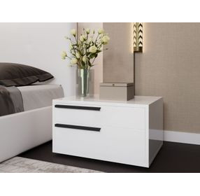 Carter White 2 Drawer Nightstand Set of 2