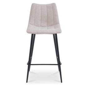 Alibi Beige Performance Fabric Upholstered Bar Stool Set of 2
