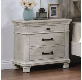 Silver Sands Gray 3 Drawer Nightstand