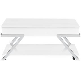 Zena White Lift Top Occasional Table Set