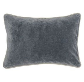 Heirloom Velvet Stone Gray Rectangular Accent Pillow