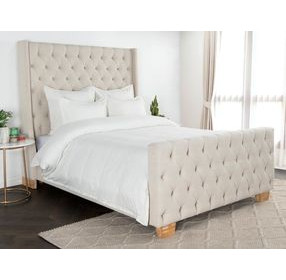 Karina Ivory and Gray Queen Duvet