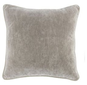 Heirloom Velvet Silver 18 x 18" Accent Pillow