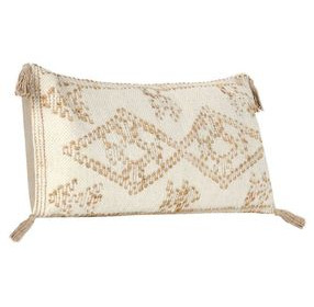 Comporta Farm Ivory and Natural Rectangular Accent Pillow