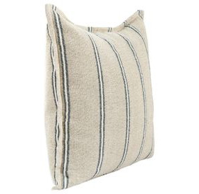 Comporta Delgada Natural and Blue 20 x 20" Accent Pillow Set of 2