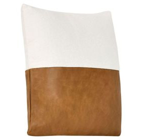 Villa Classics Canyon Ivory and Chestnut Square Accent Pillow