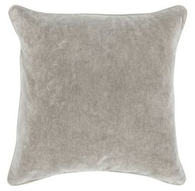 Heirloom Velvet Silver 22 x 22" Accent Pillow