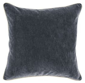 Heirloom Velvet Stone Gray 22 x 22" Accent Pillow