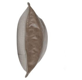 Soco Leather Sandstorm Taupe Rectangular Accent Pillow Set of 2