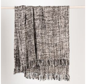 Throws Porter Black and Ivory Throw