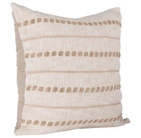 Melange Lago Ivory and Natural Square Accent Pillow Set of 2