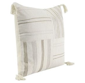 Stillness Apana Ivory and Natural Square Accent Pillow Set of 2