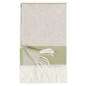 Throws Talara Wheat Green and Natural Throw
