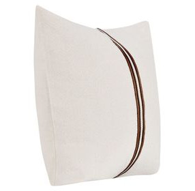 Timeless Ralph Ivory and Sangria Red Square Accent Pillow