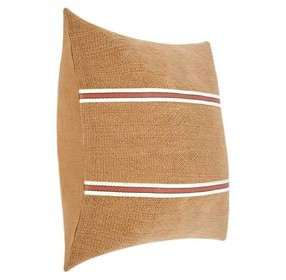 Timeless Pryce Chestnut Brown and Terracotta Square Accent Pillow