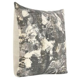 Boardwalk Luciana Gray and Cream Square Accent Pillow