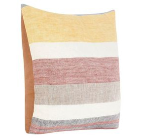 Boardwalk Crawford Yellow and Gray Square Accent Pillow Set of 2