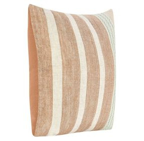 Boardwalk Sherry Hazel and Natural Square Accent Pillow Set of 2
