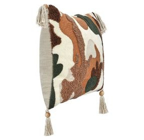 Renewed Caney Chestnut and Green Square Accent Pillow Set of 2