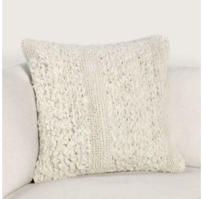 Renewed Sinclair Ivory Square Accent Pillow Set of 2