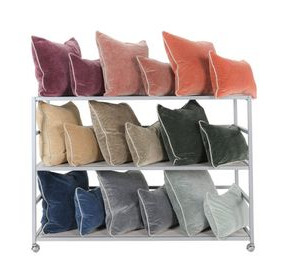 Glendora Silver Storage Rack with Casters