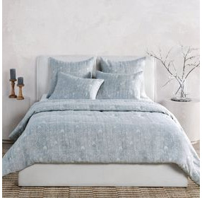 French Herringbone Storm Comforter Euro Sham