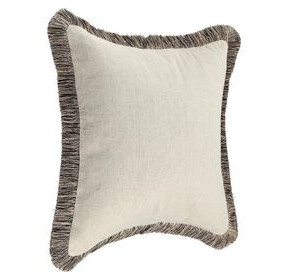 Radiant Oasis Nola Natural and Black Square Accent Pillow