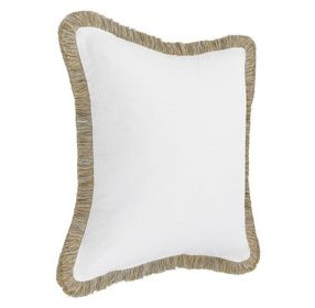 Radiant Oasis Cara Ivory and Natural Square Accent Pillow