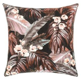 Radiant Oasis Makana Brown Square Accent Pillow