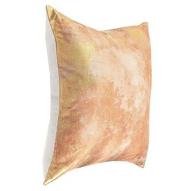 Radiant Oasis Onara Burnt Orange and Gold Square Accent Pillow