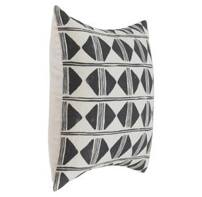 Radiant Oasis Nubia Black and White Square Accent Pillow