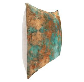 Equilibrium Onara Turquoise Copper Square Accent Pillow