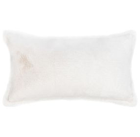 Novel Estate Taiga Faux Fur Ivory Rectangular Accent Pillow