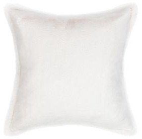 Novel Estate Taiga Faux Fur Ivory Square Accent Pillow