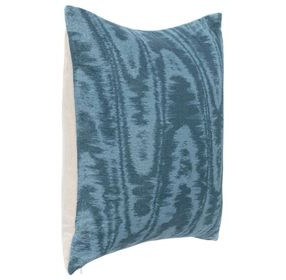 Novel Estate Hildene Chambray Blue Square Accent Pillow