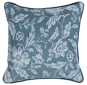 Novel Estate Davenport Denim Blue Square Accent Pillow