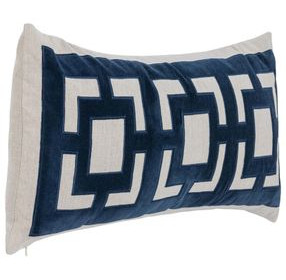 Novel Estate Corbin Navy Blue Rectangular Accent Pillow