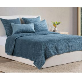 Bari Stone Blue King Sham