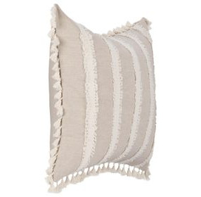 Tranquil Coasts Edisto Natural and Ivory Square Accent Pillow