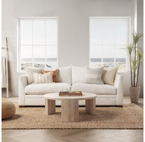 Tranquil Coasts Edisto Natural and Ivory Rectangular Accent Pillow