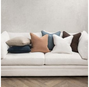 Bedford Linen Natural Square Accent Pillow