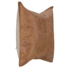 Soco Leather Dumont Chestnut 18 x 18" Accent Pillow Set of 2