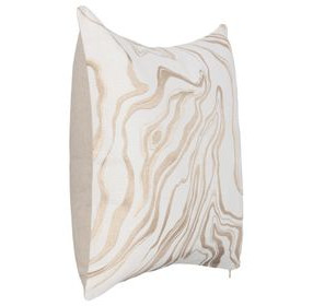 Tranquil Coasts Drift Ivory and Natural Square Accent Pillow