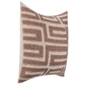 Villa Classics Mateo Sepia Brown and Natural Square Accent Pillow