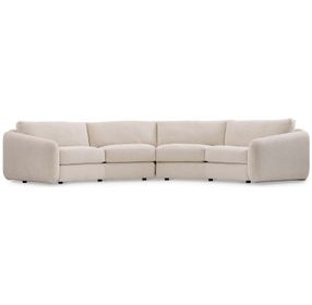 Soleil Beige 2 Piece Sectional with Pillows