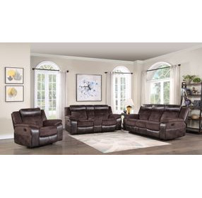 Pueblo Brown 91" Manual Reclining Living Room Set