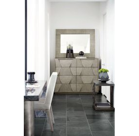 Linea Black Forest Marble And Textured Graphite Metal Desk