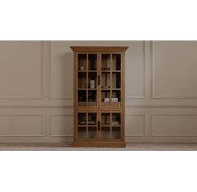 Raymond Natural 4 Glass Door Tall Cabinet
