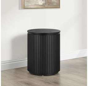 Colvin Black Round End Table